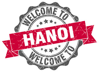 Obraz premium Hanoi round ribbon seal