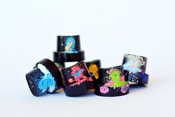 Graffiti Caps on white background