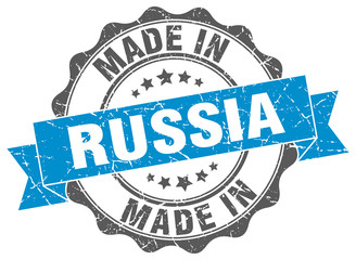 made in Russia round seal