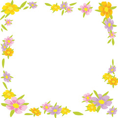flower frame background - vector illustration