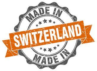 made in Switzerland round seal