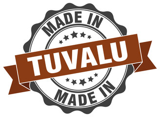 made in Tuvalu round seal