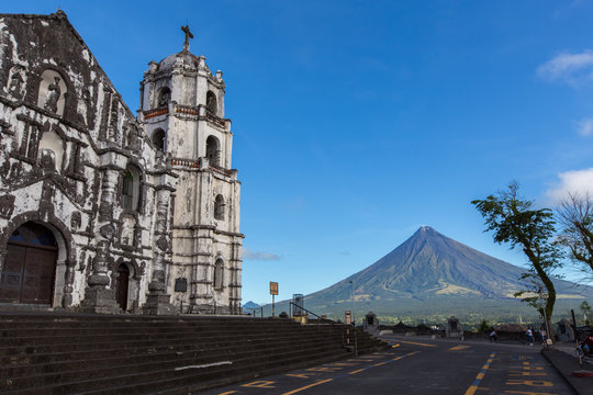 Legazpi,Philippines, 23 March,2017: Daraga .Church , view on  Roman Catholic Church in the municipality of Daraga, Albay