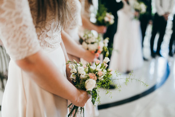 Rustic decor for wedding banquet
