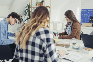 College Students Studying Together