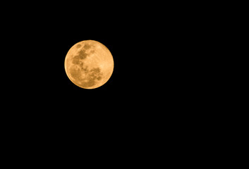 orange  full moon