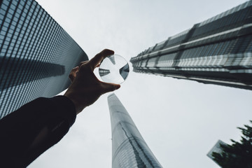 Fototapeta premium Modern buildings in Lujiazui Finance District, Shanghai, China