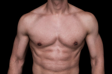 male body part - isolated on black
