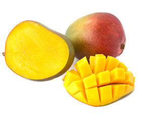 Fresh mango isolated on a white background
