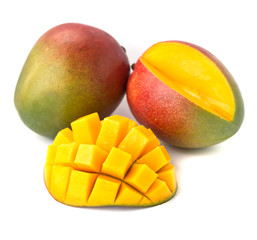 Fresh mango isolated on a white background
