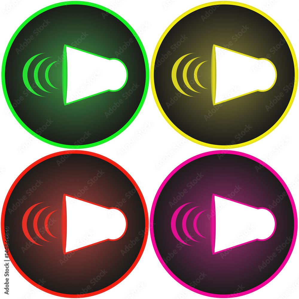 Aufkleber vector image button speaker