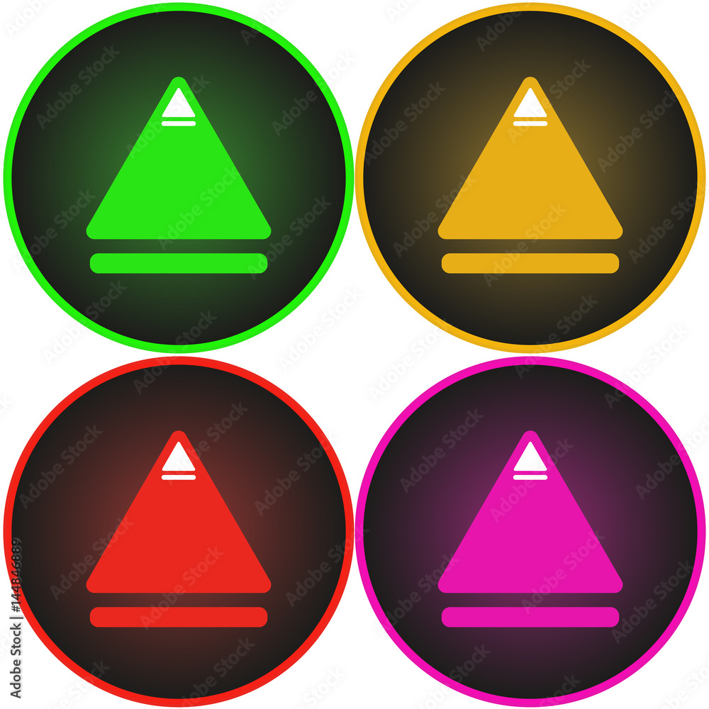 Aufkleber vector flat image of buttons with arrow
