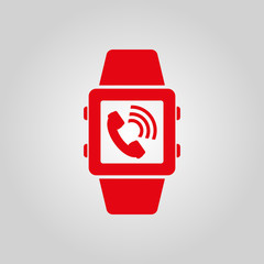 Smart watch icon. Mobile, clock, device symbol. Flat design. Stock - Vector illustration