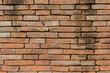 Grunge brick wall background. Background of old vintage brick wall