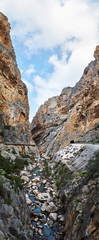 Fototapeta premium Caminito del Rey and Valle del Hoyo, Desfiladero de los Gaitanes, Panorama