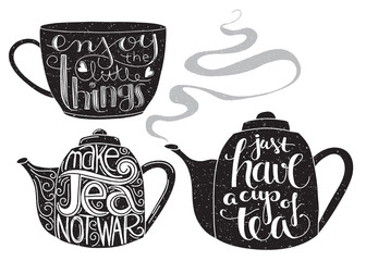 tea related quotes lettering