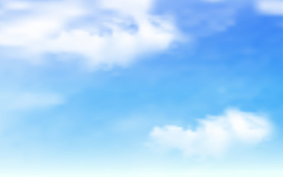 Background with clouds on blue sky. Blue Sky vector