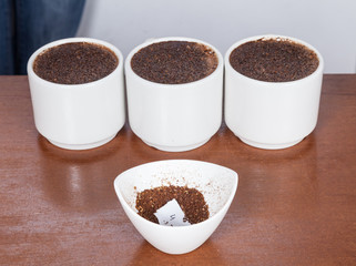 Coffee preparation for the tasting