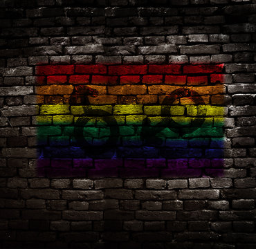 Rainbow flag symbols