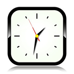 clock on white background