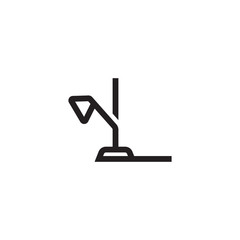 L initials unique logo desk lamp black