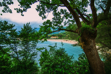 The Queen's Beach near Villa Milocer in Montenegro, near the island of Sveti Stefan.