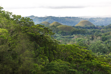 Fototapeta na wymiar The Chocolate Hills view, Bohol Island, Philippines