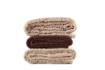 Fototapeta na wymiar Towels isolated on a white background