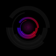 Isolated abstract colorful round shape logo, circular frames logotypes, golf balls icons on white background vector illustration