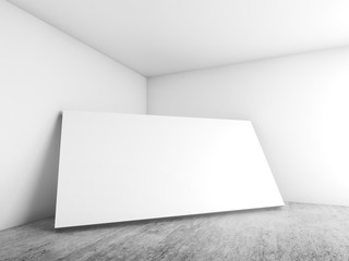 Abstract white interior background, blank banner