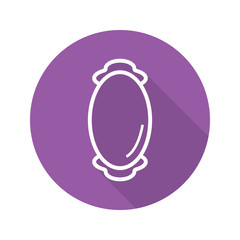 Wall mirror flat linear long shadow icon