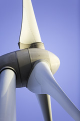 Abstract close up of Wind Turbine producing alternative energy