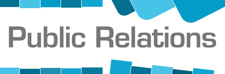Public Relations Blue Abstract Shapes Horizontal 