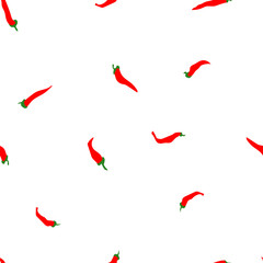 Seamless vector hand drawn pepper pattern