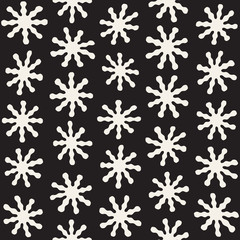 Vector seamless freehand pattern. Abstract background with floral brush strokes. Hand drawn texture