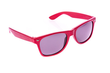 Color Children sunglasses, sun shades or spectacles isolated on white background.