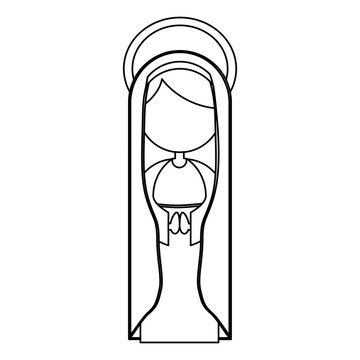 virgin mary outline praying clip art preview