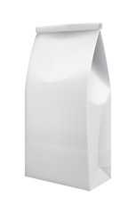 Realistic take away product package isolated on white background vector illustration. Packaging design element for branding.