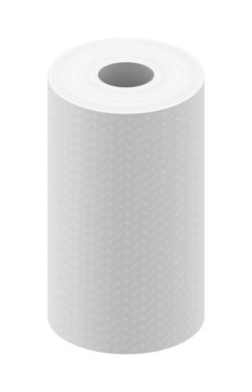 Paper roll for POS printer template isolated on white background vector illustration.