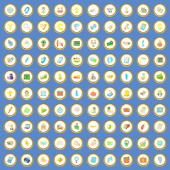 100 business icons set cartoon vector
