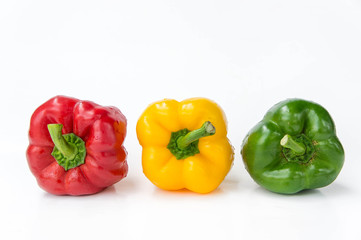 sweet pepper isolated  in white background , rew vagetable