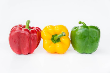 sweet pepper isolated  in white background , rew vagetable