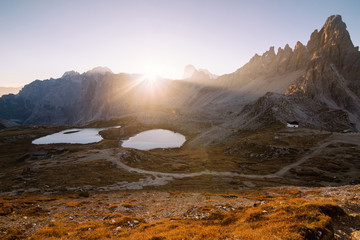 Magic sunrise in Dolomite, Italy