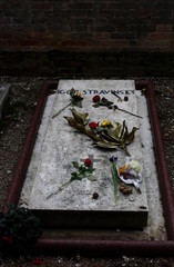 Venedig, San Michele, Friedhofsinsel, Grabmal des Komponisten Igor Strawinsky