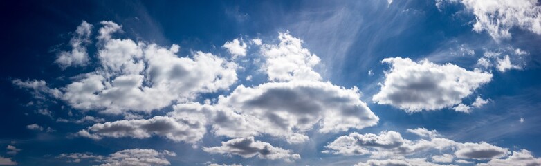 Glowing clouds. 180 degree panorama