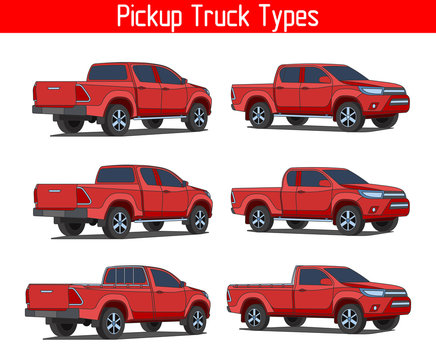 TRUCK pickup types template drawing