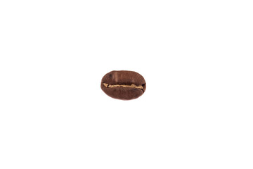 A coffee bean on white background