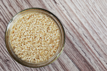 sesame seed in jar