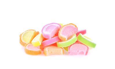 Yelly sweet candy on white background