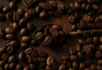 Still life with coffee beans